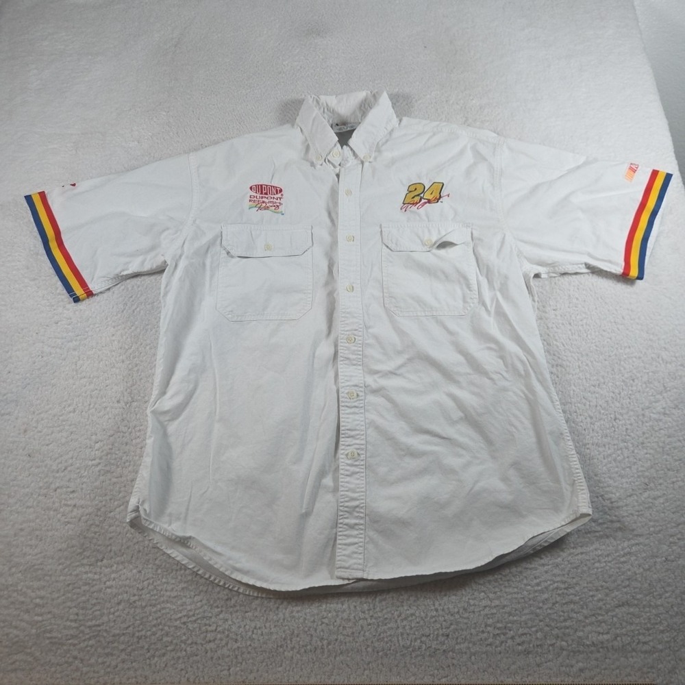 Jeff Gordon Shirt Mens Large NASCAR Racing‎ 24 Dupont Rainbow Chase Authentics